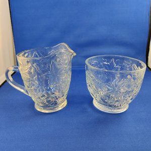 SET OF 2 - Princess House Creamer and Sugar Bowl (no lid) – Fantasia (532)